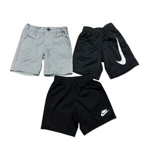 Nike Dri-Fit Toddler Boys Shorts 4T Bundle w/ Cat & Jack Gray Dress Shorts